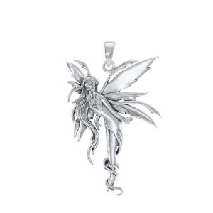 Firefly Fairy Silver Pendant By Amy Brown TP2825