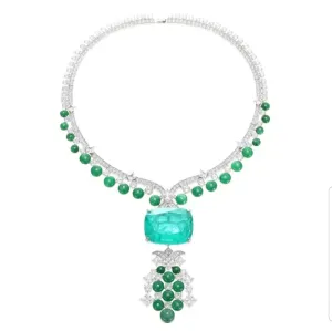 Fusion Colombian emerald Cubic Zirconia Necklace Zirconite. 840N105E
