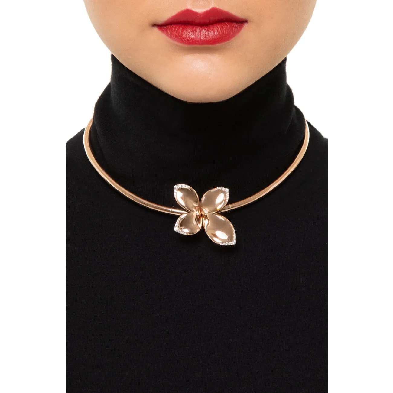 Giardini Segreti 18K Rose Gold Diamond Collier Necklace