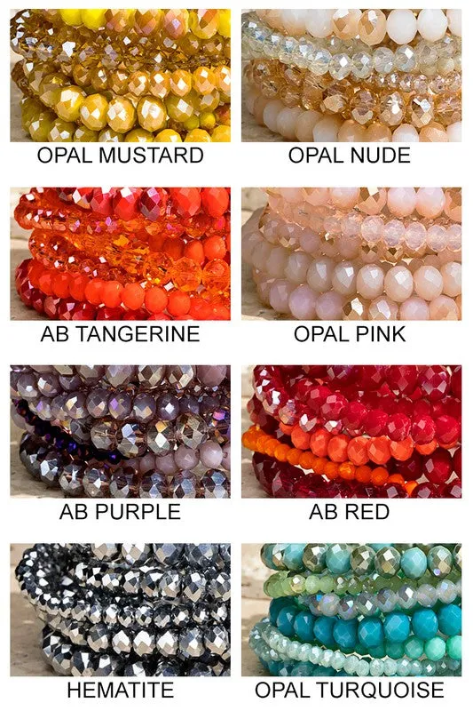 Glass Bead 9 Set Bracelet