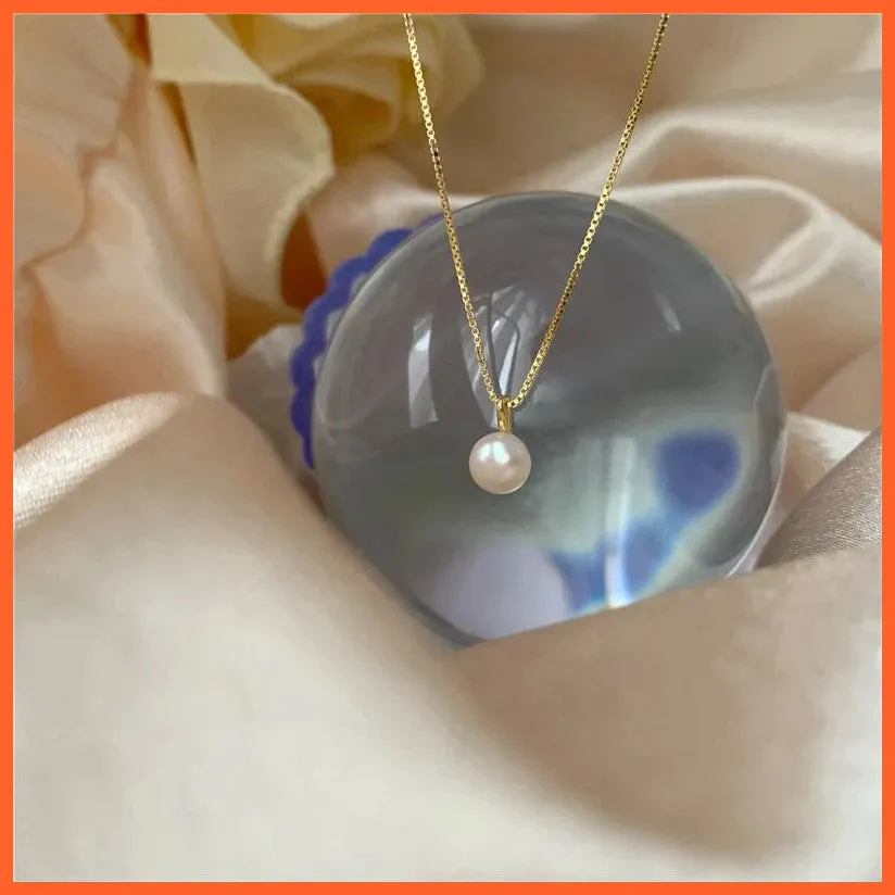 Gold Chain Pearl Pendant Necklaces For Women