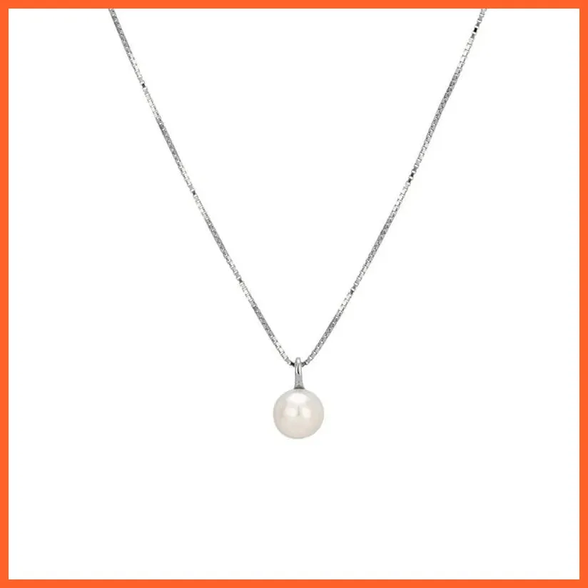 Gold Chain Pearl Pendant Necklaces For Women