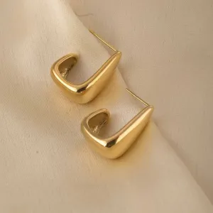 Gold Hook-shaped Earrings