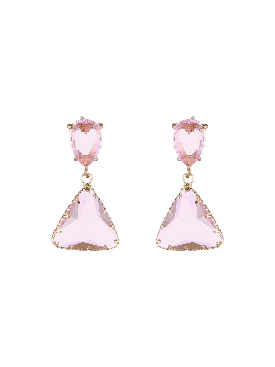 Gold-Plated Contemporary Drop Earrings