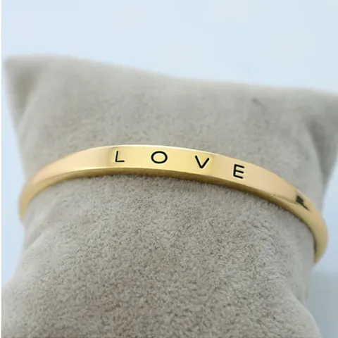 Gold Plated Love Bangle