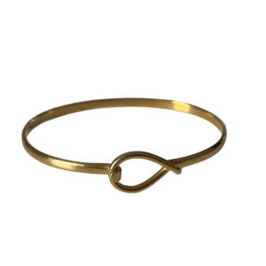 Gold Plated Sterling Silver Loop and Hook Bracelet