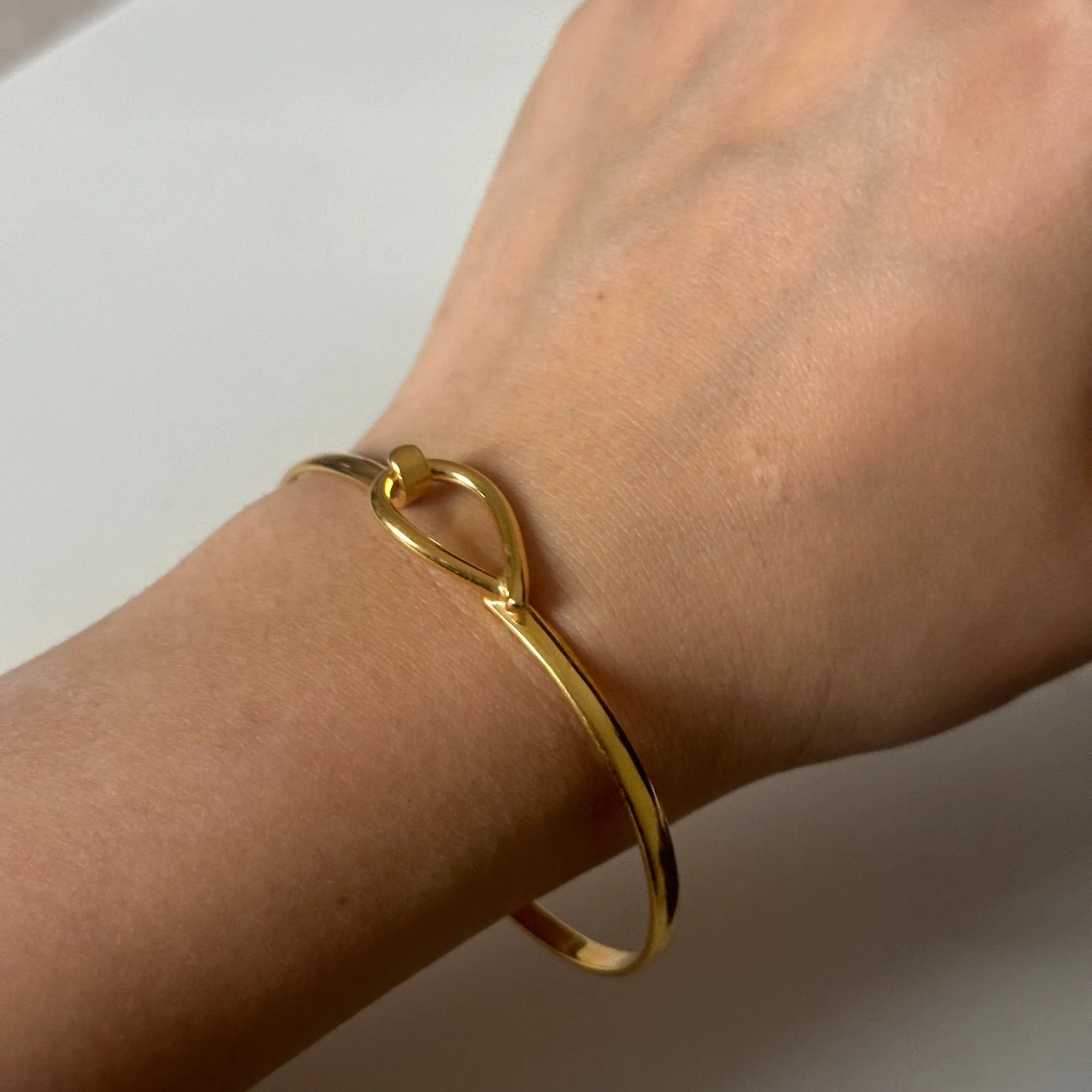 Gold Plated Sterling Silver Loop and Hook Bracelet