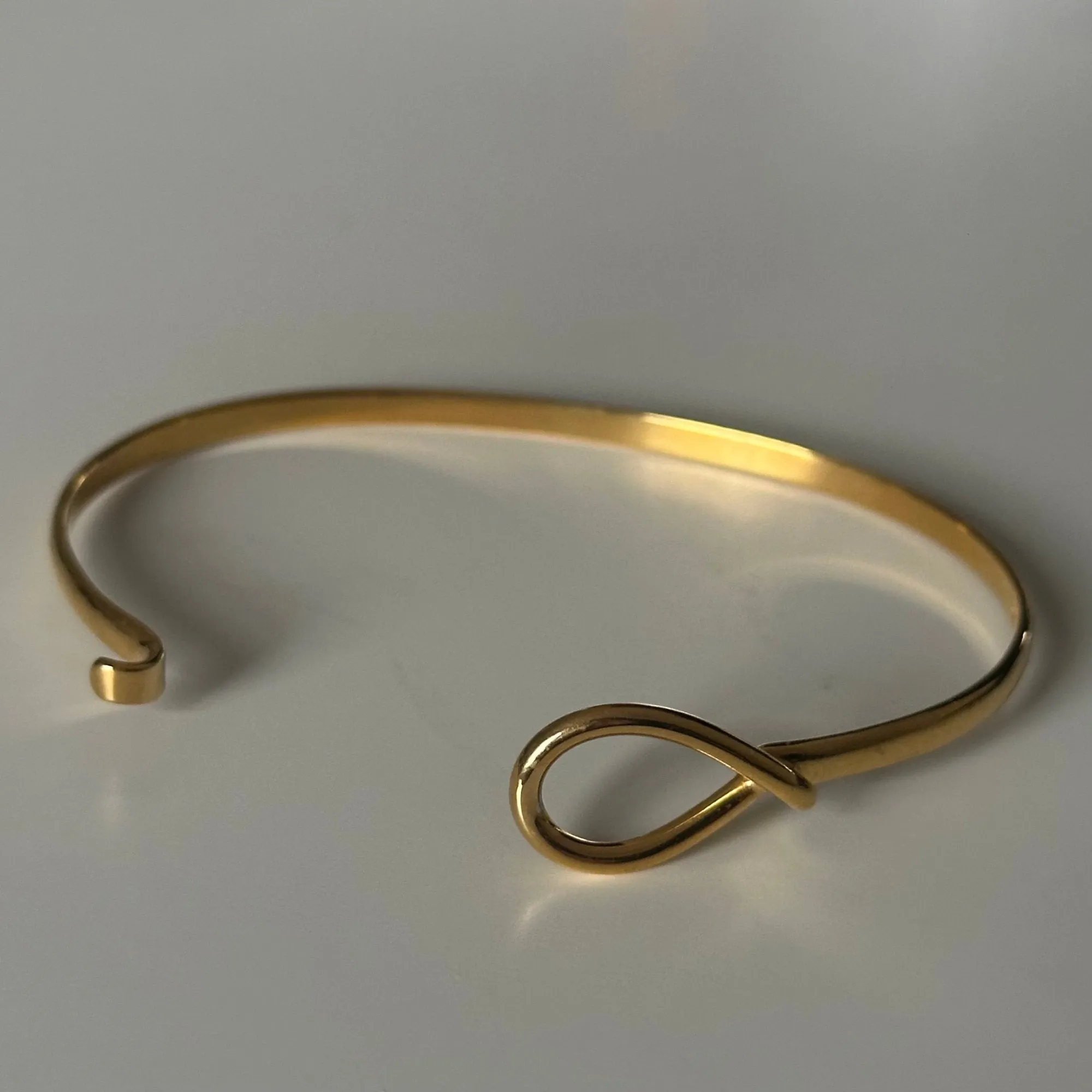 Gold Plated Sterling Silver Loop and Hook Bracelet