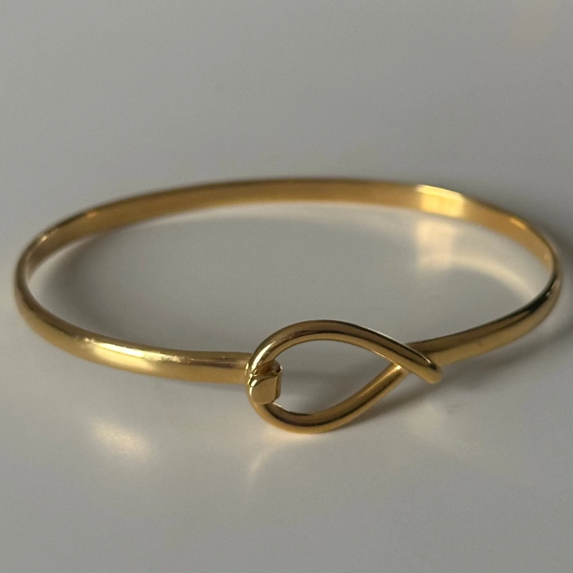 Gold Plated Sterling Silver Loop and Hook Bracelet