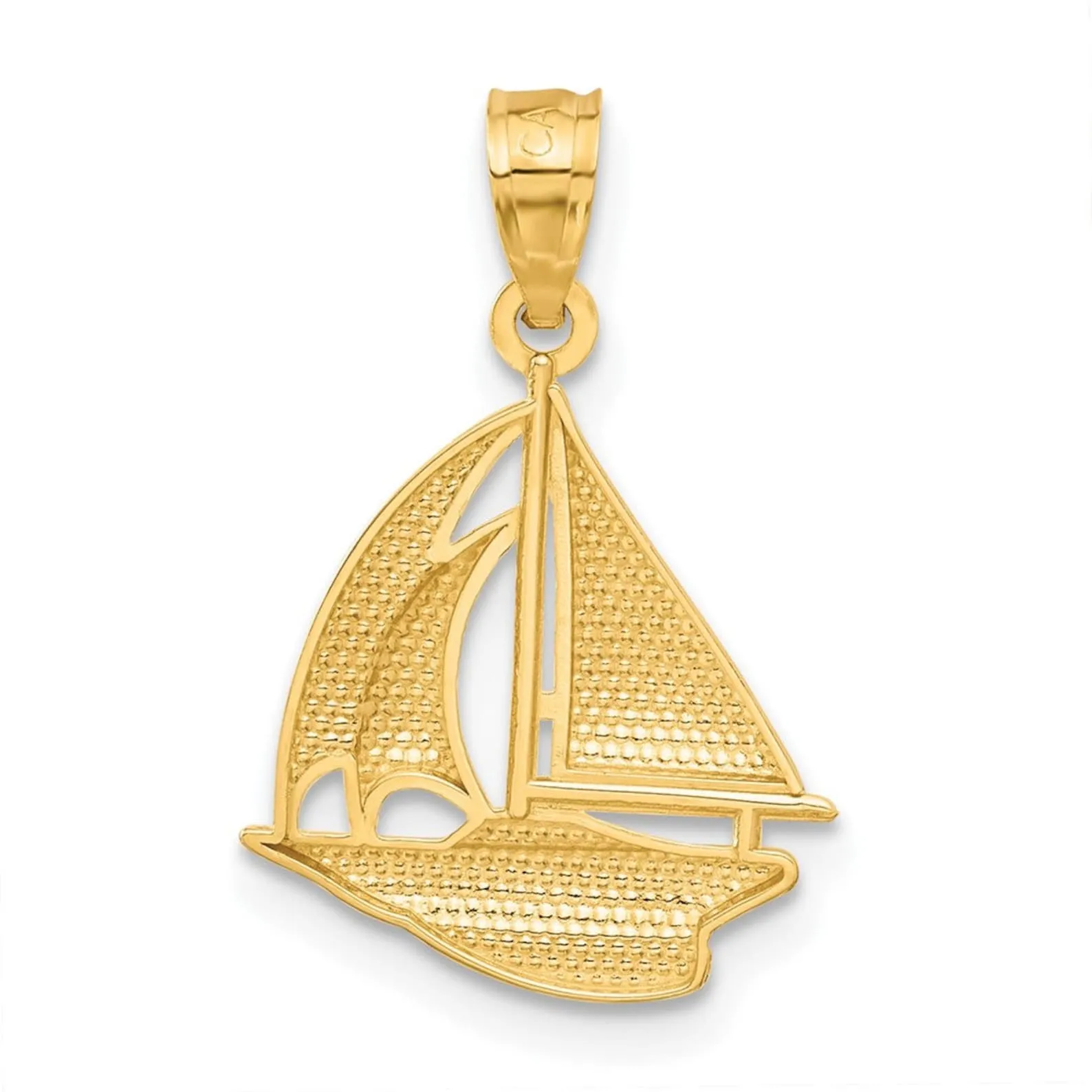 Gold Sailboat Pendant