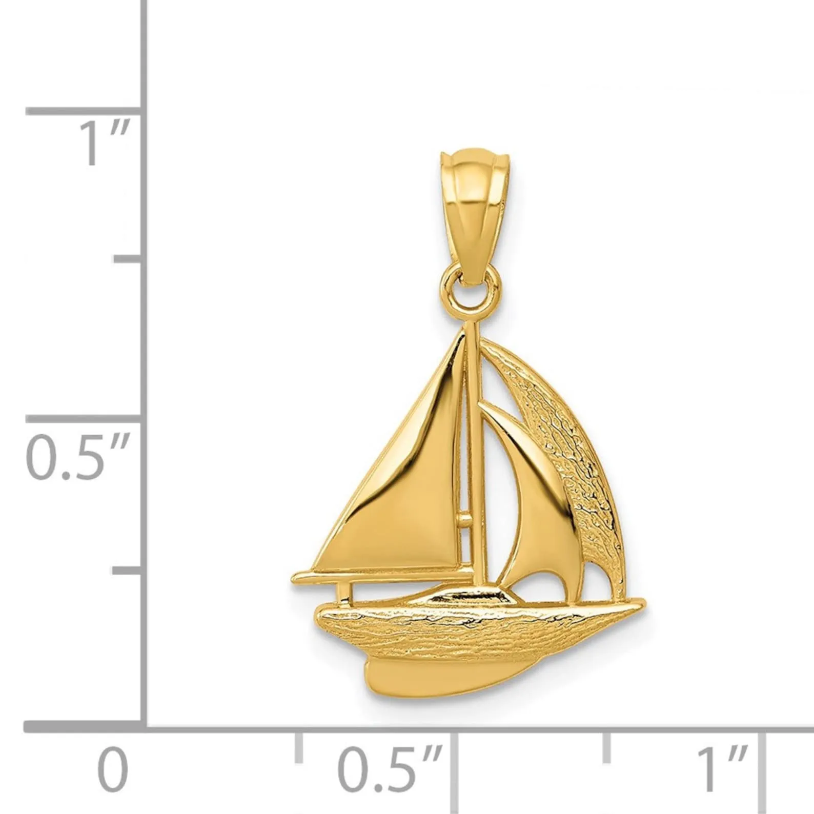 Gold Sailboat Pendant