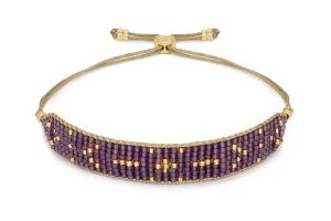 Grace Gold & Mulberry Beaded Friendship Bracelet