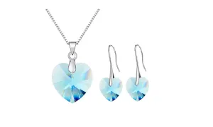 Heart Pendant Necklaces Drop Earrings Jewelry Sets
