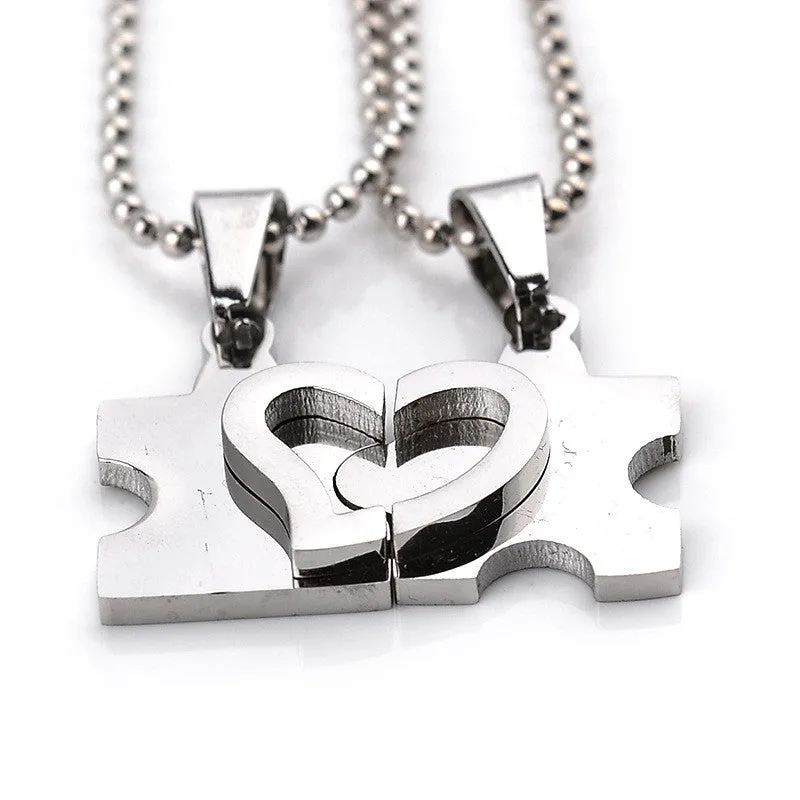 Heart-Shaped Couple Necklaces for Valentine