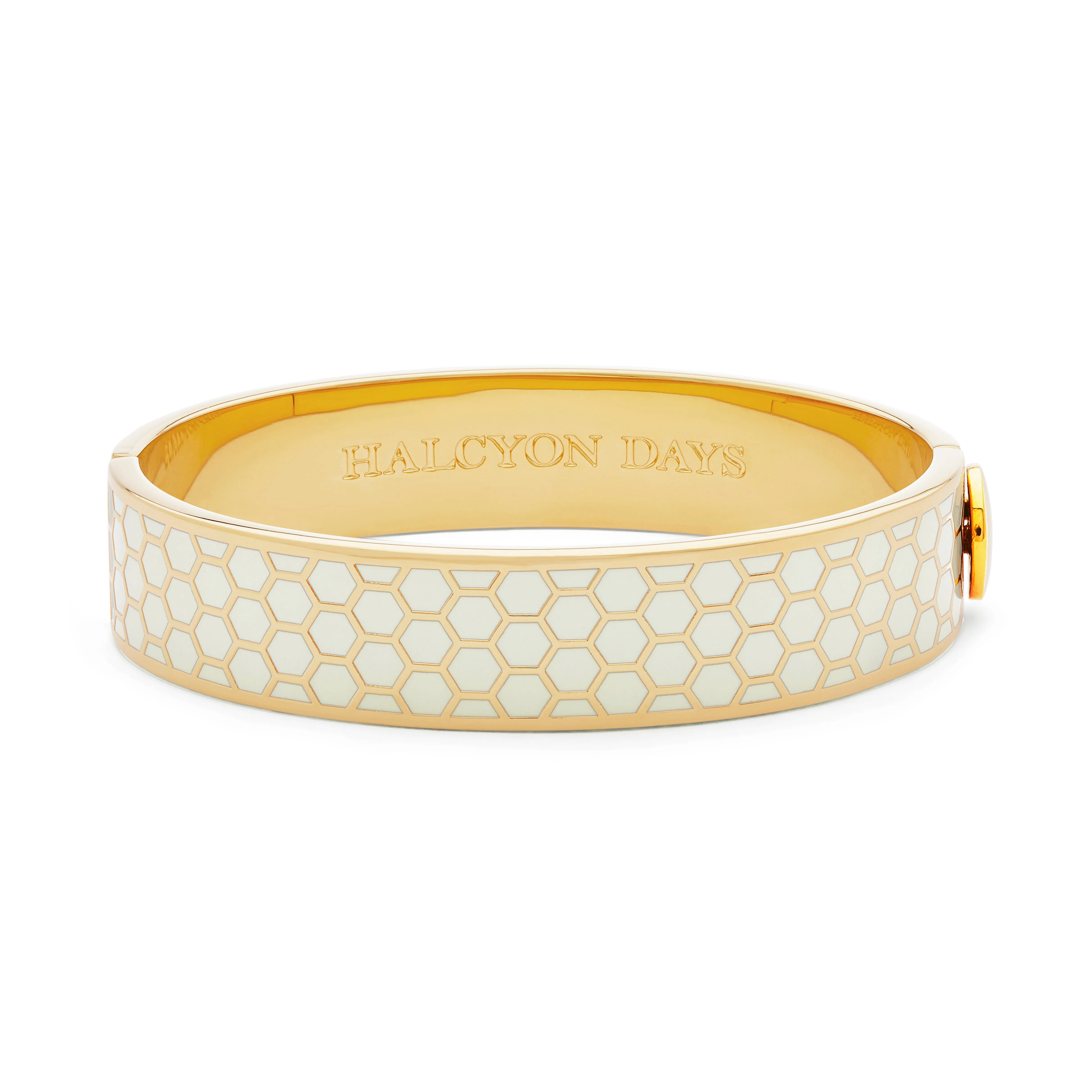 Honeycomb Cream & Gold Bangle