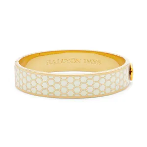 Honeycomb Cream & Gold Bangle