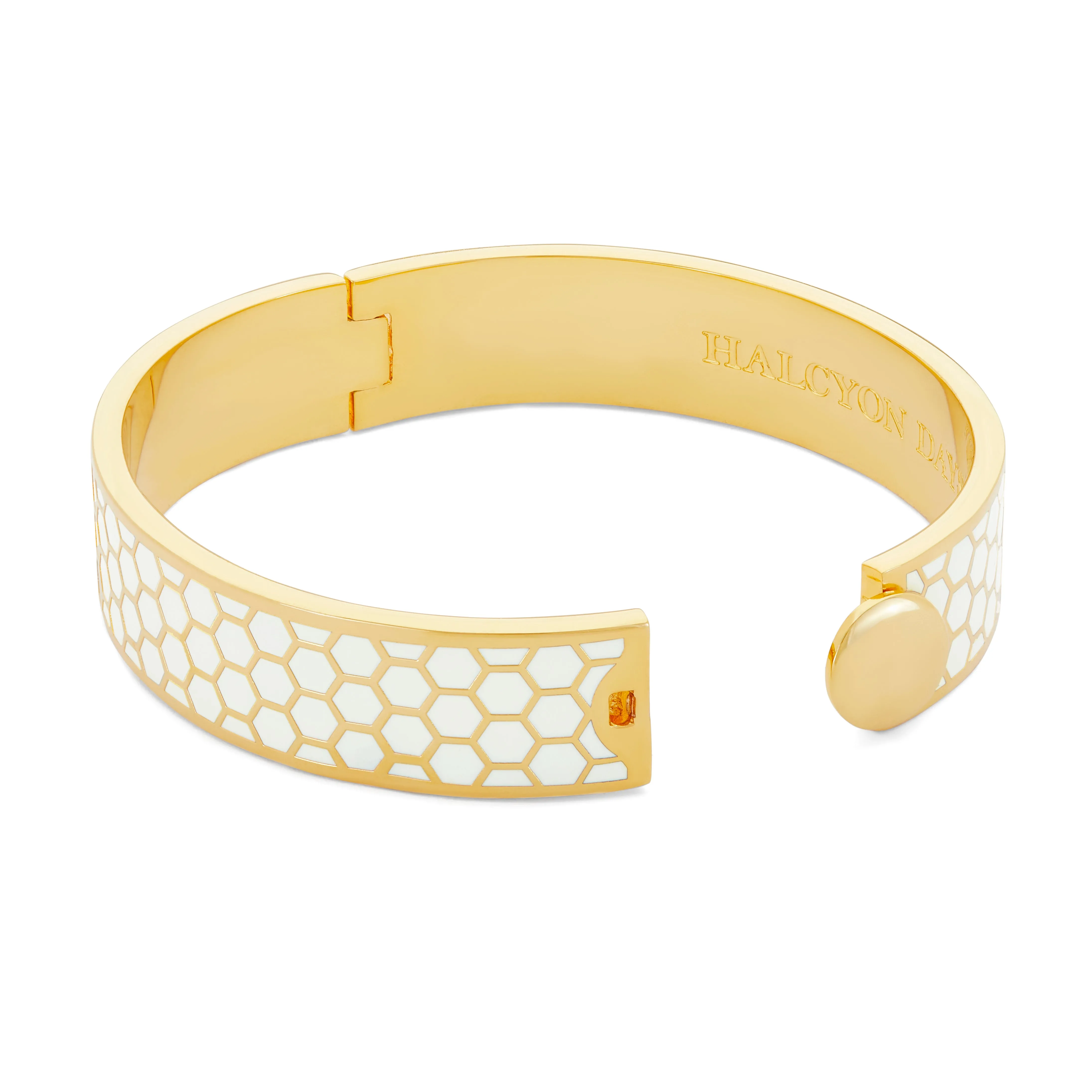 Honeycomb Cream & Gold Bangle