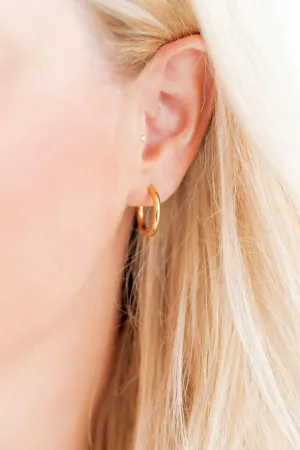 Huggie Earrings- Scarlett Hoop 14mm