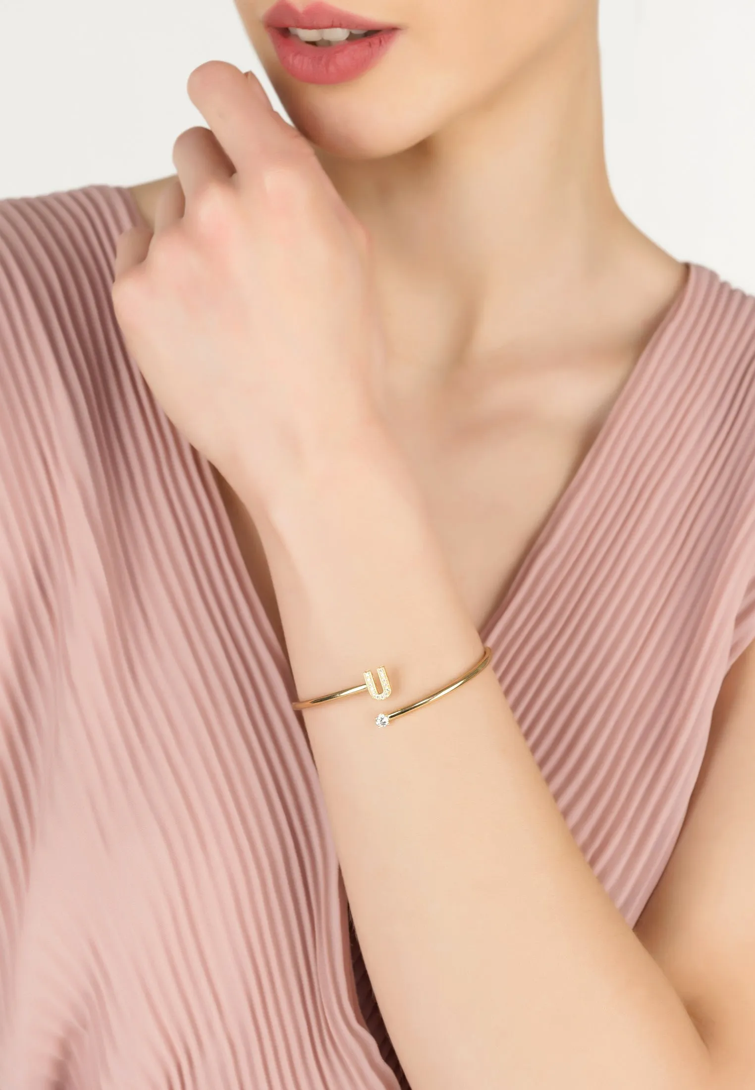 Initial Bangle Gold U