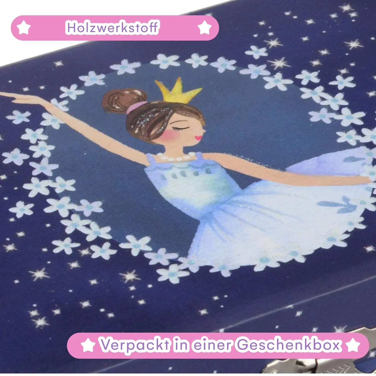 Jewelry box with music and spinning ballerina with pull-out drawer