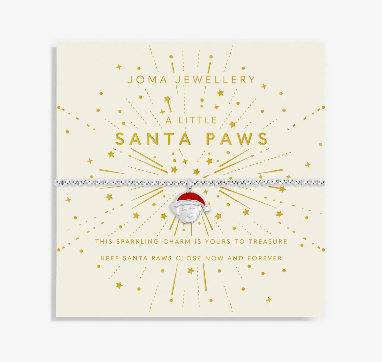 Joma Jewellery 'Santa Paws' Kids' Christmas A Little Bracelet