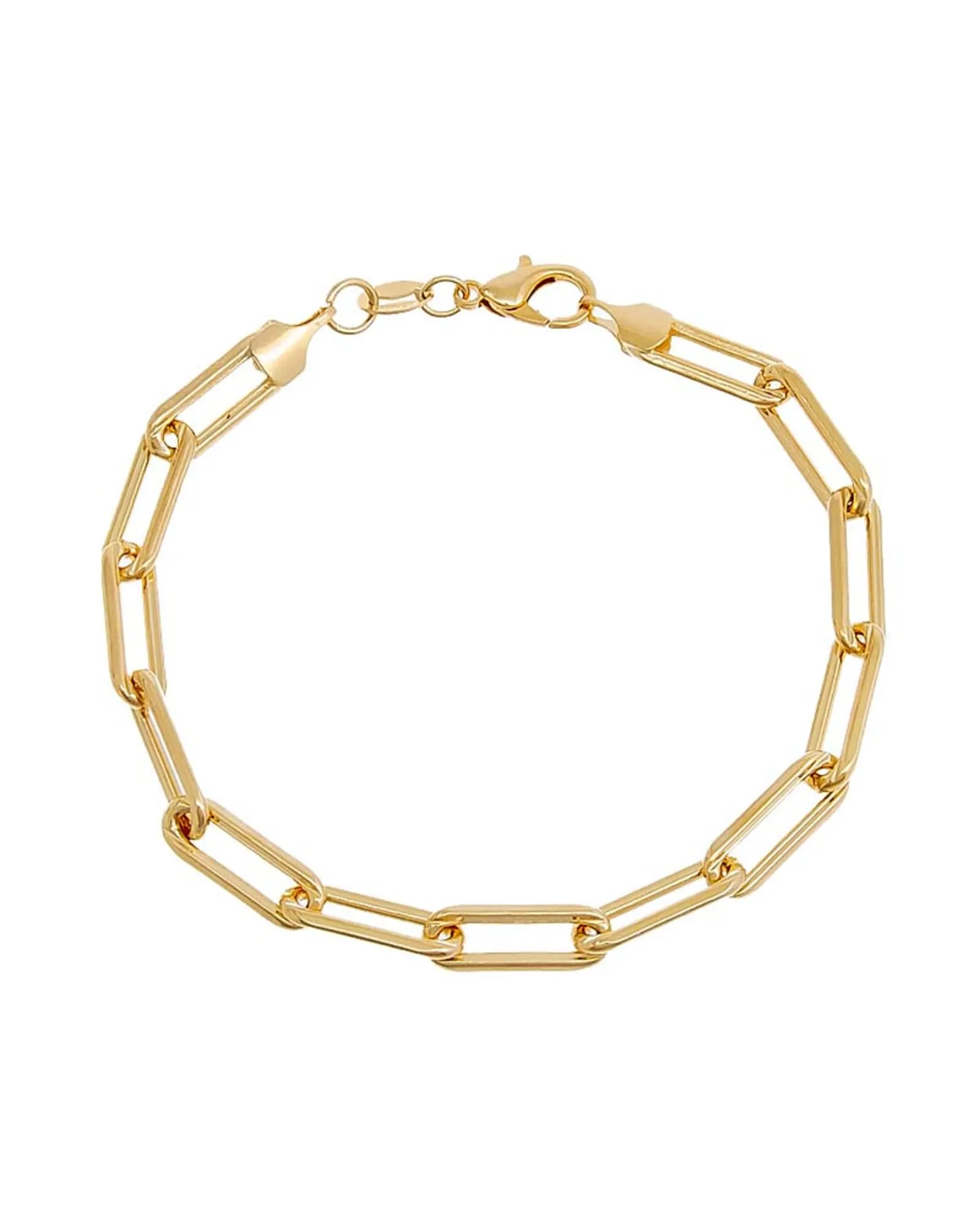 Large Paperclip Link Bracelet Gold One Size | Gold