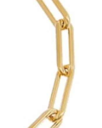 Large Paperclip Link Bracelet Gold One Size | Gold