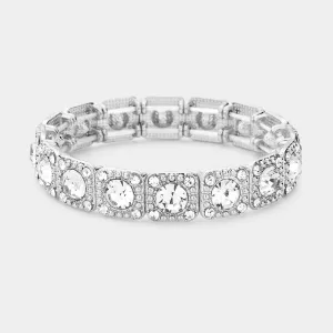 LAYA - clear rhinestone accented stretch bracelet