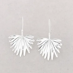 Leaf Metal Long Earrings