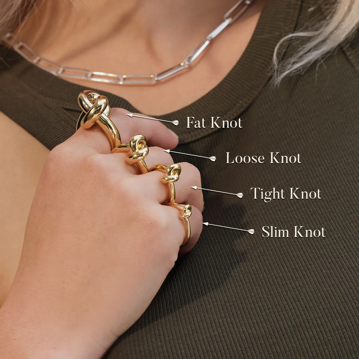 Legacy Knot Mini (Slim) 18K Rosegold Ring w. Diamonds