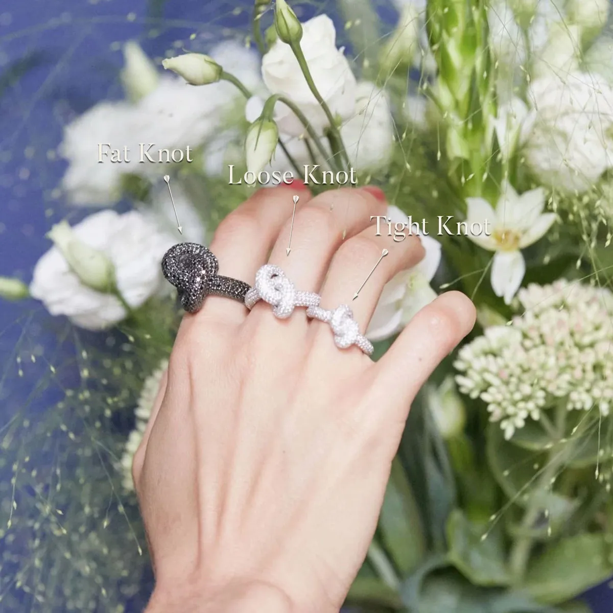 Legacy Knot Mini (Slim) 18K Rosegold Ring w. Diamonds