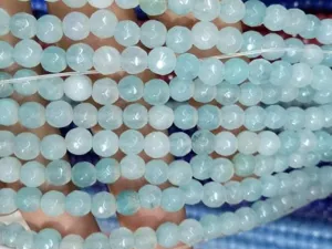 Light Blue Circular Agate Stones