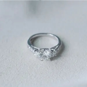 LYON 3-STONE PAVÉ DIAMOND RING