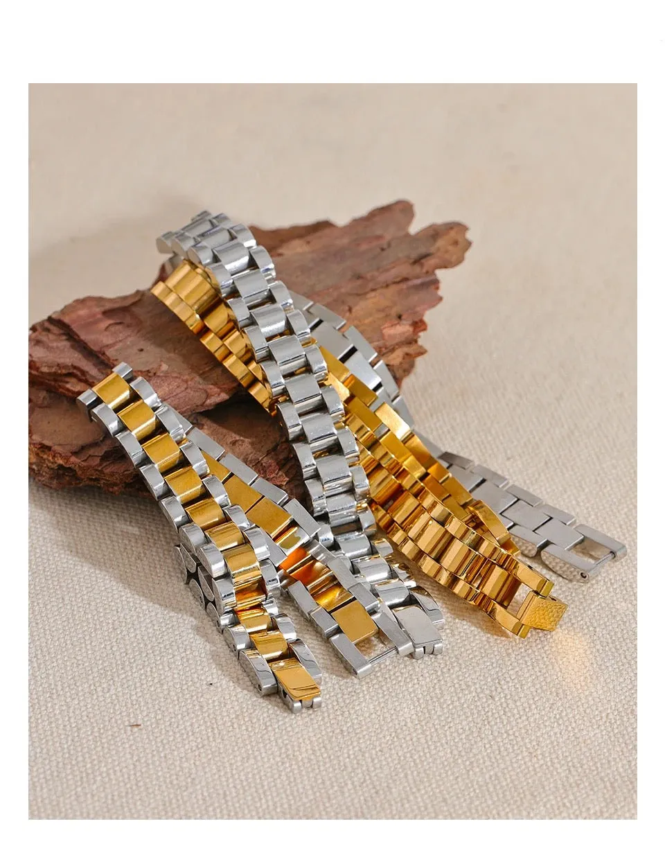 Marco Watch Strap Bracelet - 18K Gold Coated