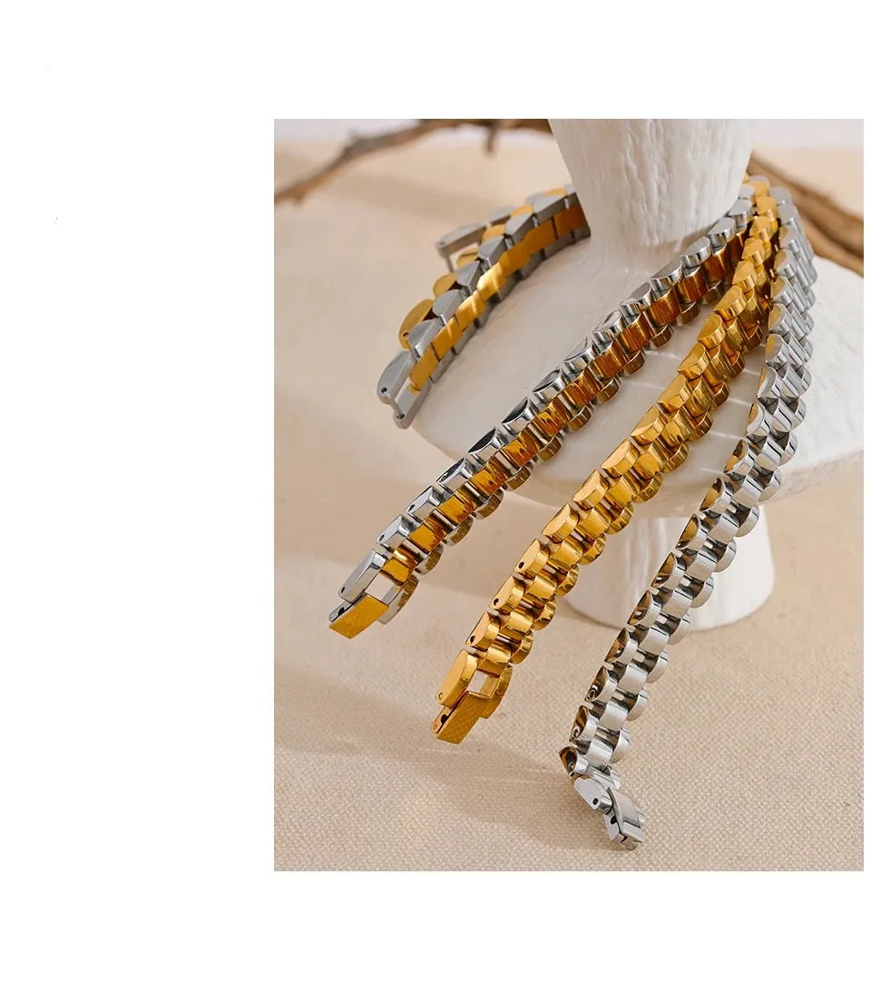 Marco Watch Strap Bracelet - 18K Gold Coated