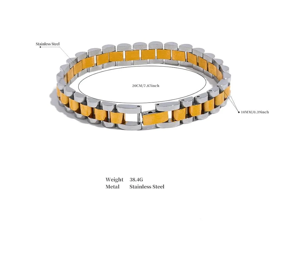 Marco Watch Strap Bracelet - 18K Gold Coated