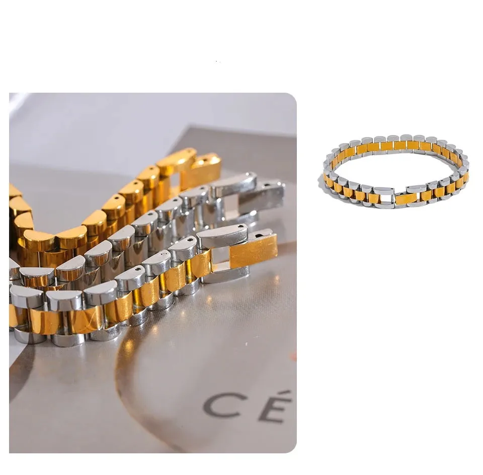 Marco Watch Strap Bracelet - 18K Gold Coated