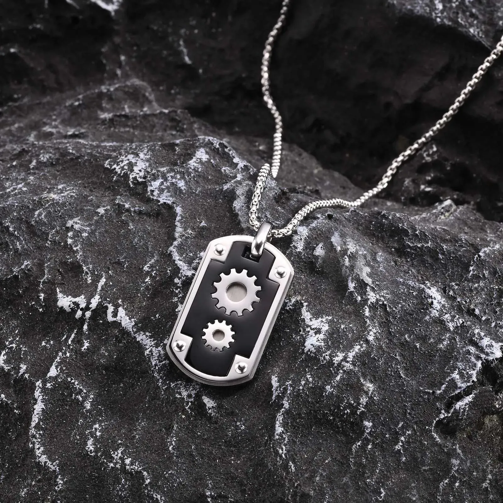 Mens Thick Dog Tag Necklaces Birthday Gifts