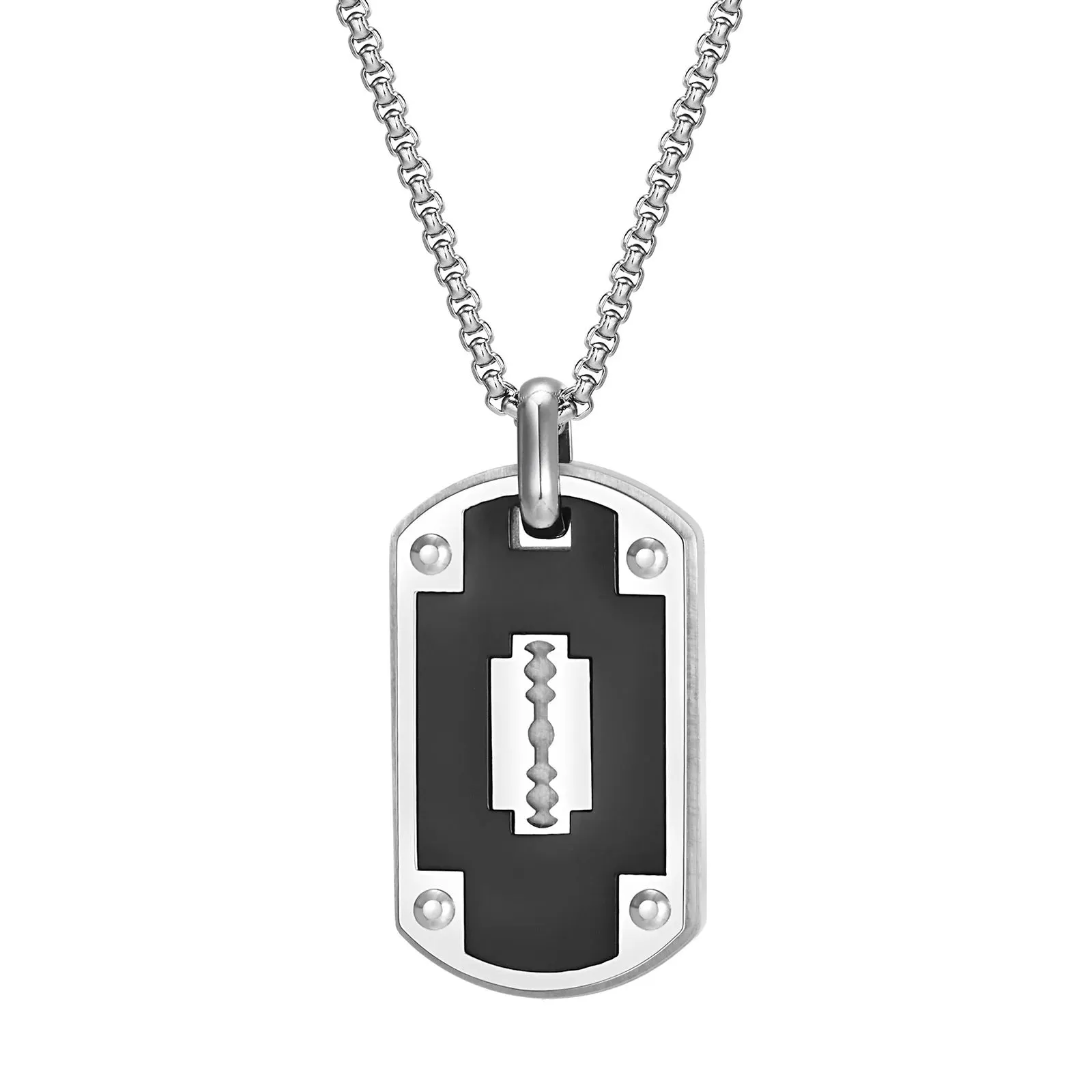 Mens Thick Dog Tag Necklaces Birthday Gifts