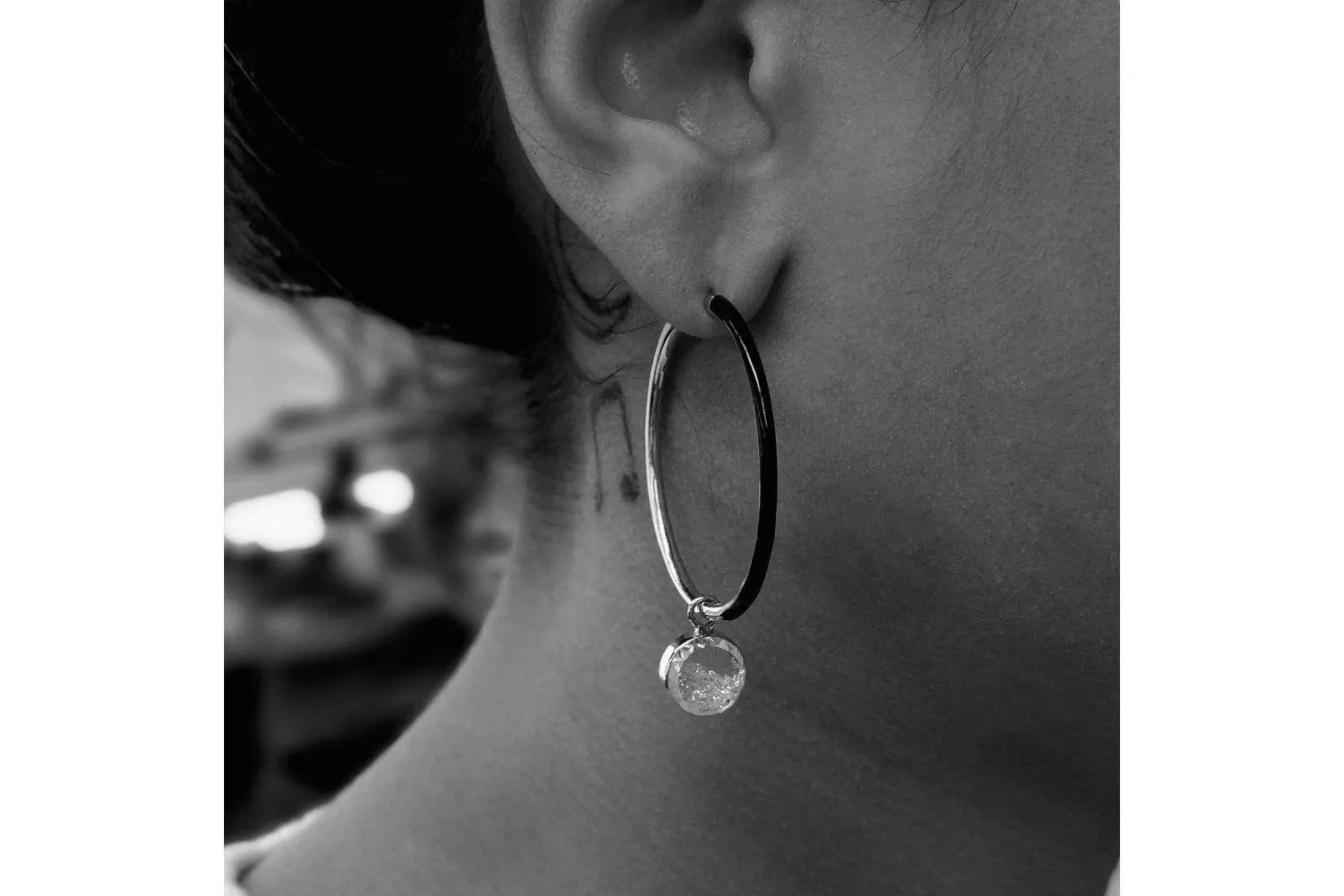 Mismatched Diamond Hoops