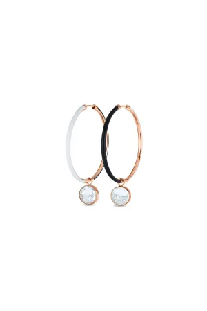 Mismatched Diamond Hoops