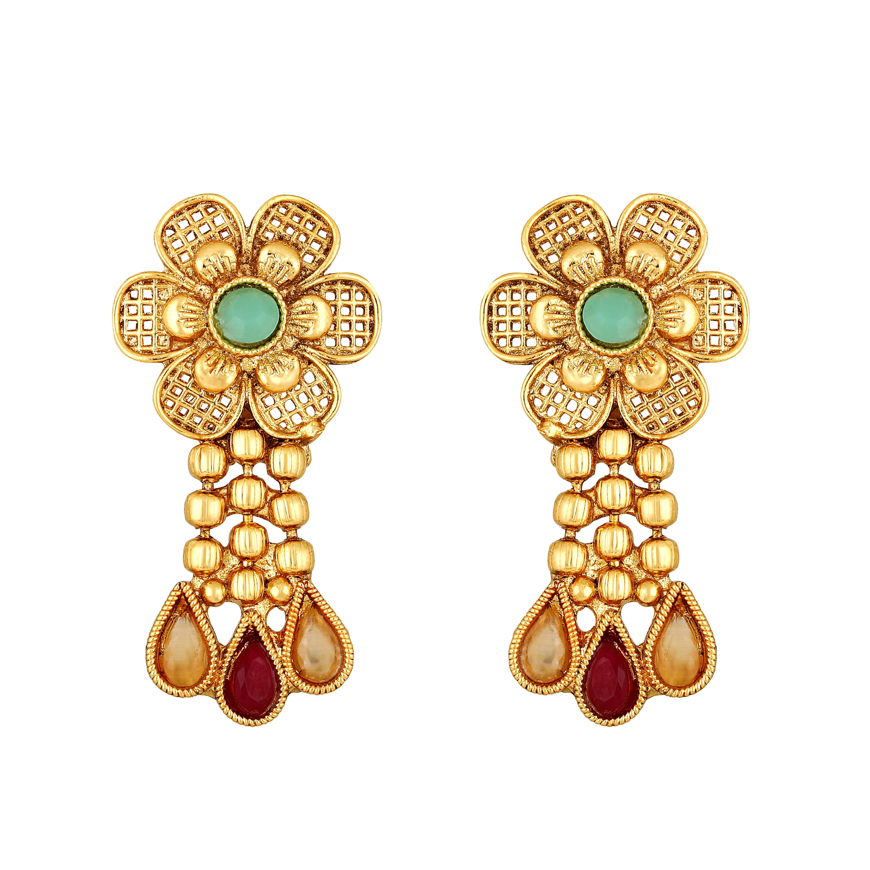 Multicolour Floral Necklace Set