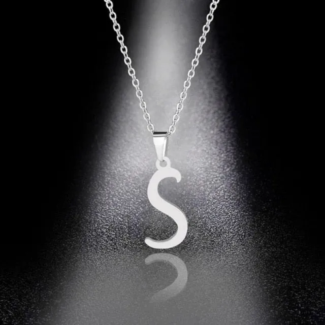 New Initial A-Z Letters Pendant Necklace