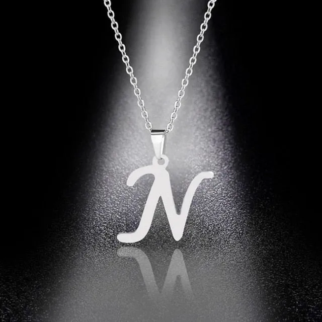 New Initial A-Z Letters Pendant Necklace