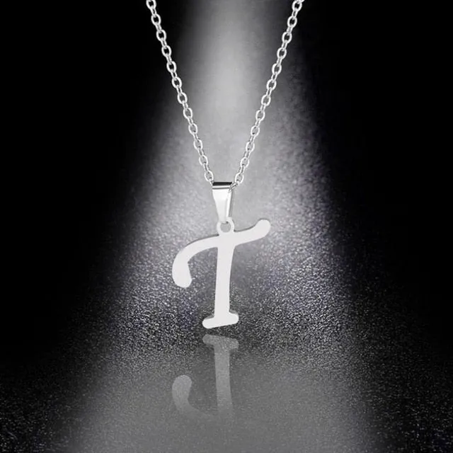 New Initial A-Z Letters Pendant Necklace