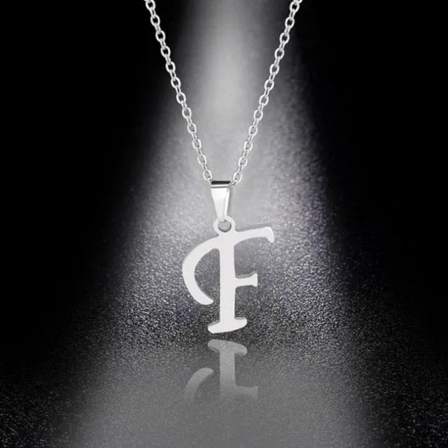 New Initial A-Z Letters Pendant Necklace