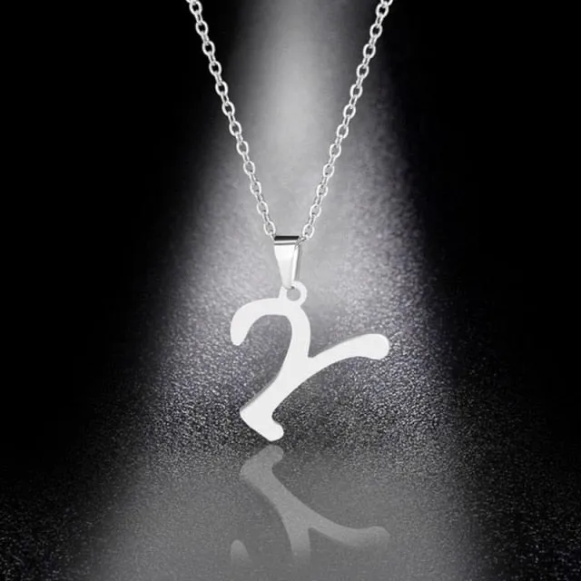 New Initial A-Z Letters Pendant Necklace