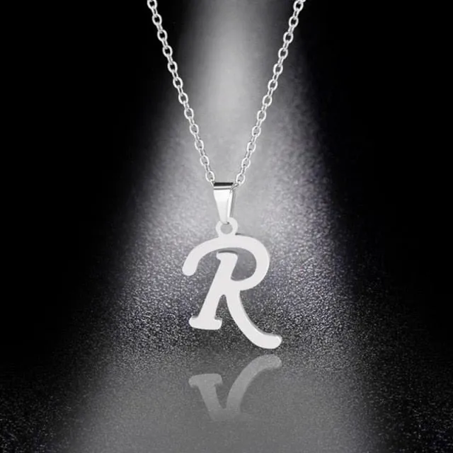 New Initial A-Z Letters Pendant Necklace
