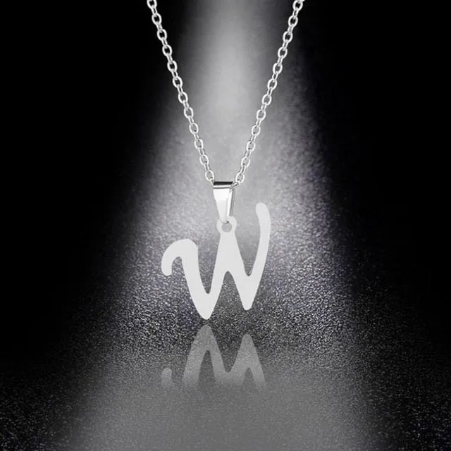 New Initial A-Z Letters Pendant Necklace