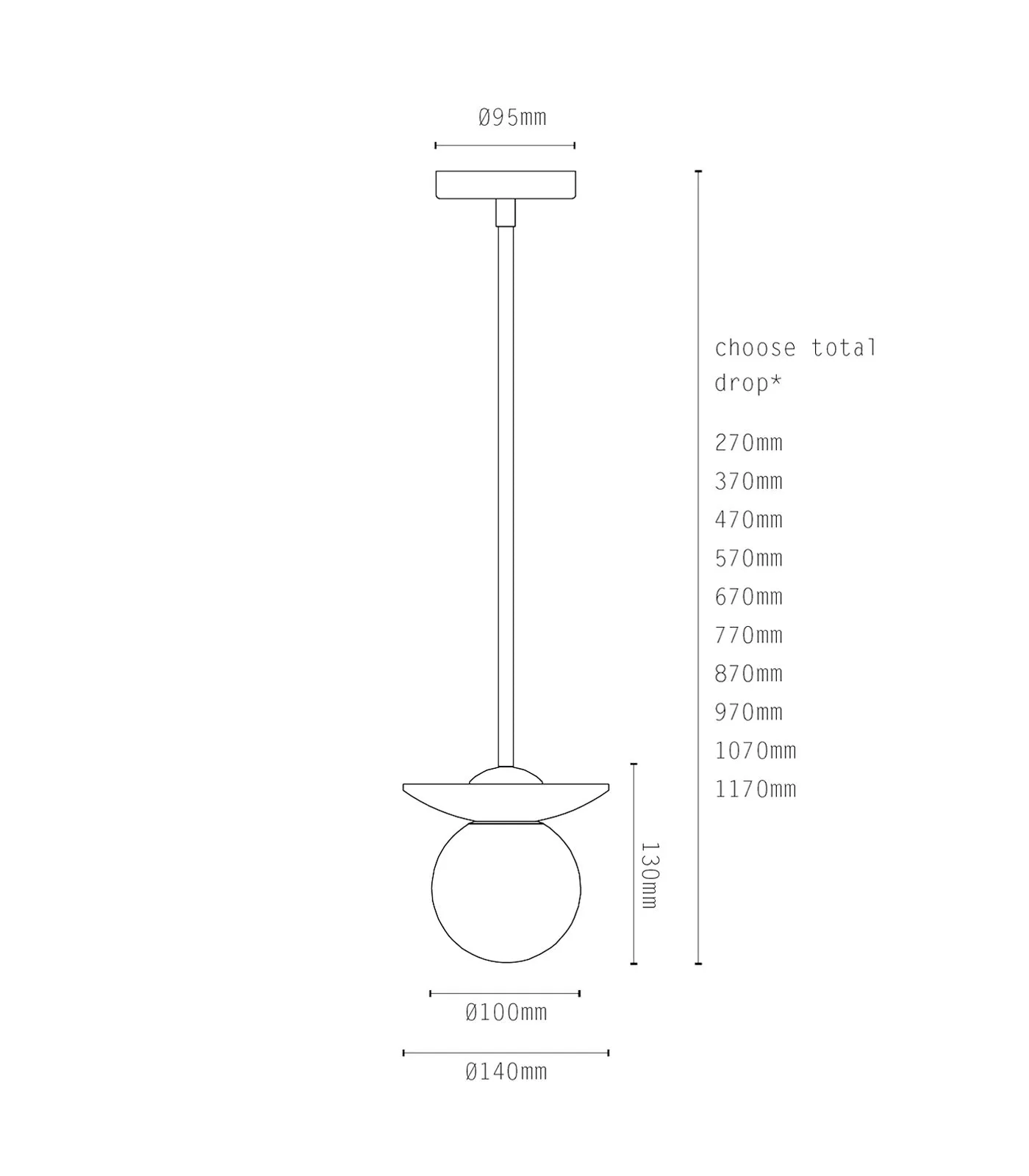 Orbit Stone Pendant Light